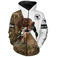 Load image into Gallery viewer, Duck hunting with dog german shorthaired pointer Custom Name 3D All over print Shirt, Hoodie Personalized gifts ideas for Duck hunter FSD2712