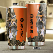 Load image into Gallery viewer, Beagle Birds &amp; Deer shed Hunting Dog Custom name Stainless Steel Tumbler Cup FSD4320