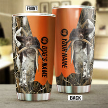 Load image into Gallery viewer, Small Munsterlander Birds &amp; Deer shed Hunting Dog Custom name Stainless Steel Tumbler Cup FSD4326