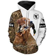 Load image into Gallery viewer, Duck hunting with dog Golden Retriever Custom Name 3D All over print Shirt, Hoodie - Personalized Hunting Gifts FSD2727