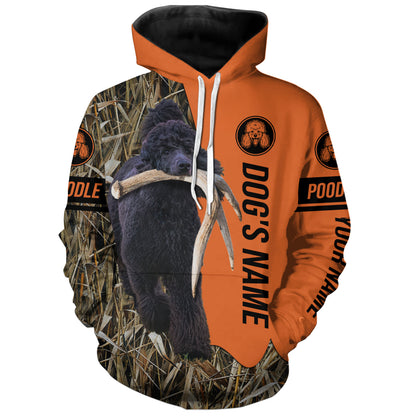 Poodle Hunting Dog Duck, Pheasant, Grouse, Deer shed Customized Name All over printed Shirts, Hunting Gifts FSD4121
