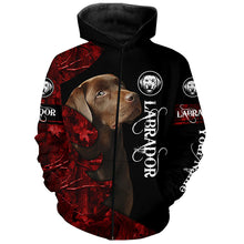 Load image into Gallery viewer, Chocolate Labs Labrador Retriever Dog Custom Name 3D All over print Shirt, Hoodie, Personalized gift FSD4096