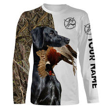 Load image into Gallery viewer, Black GSP Pheasant Hunting Dog 3D All over print Shirt, Hoodie - Custom Bird hunting dog shirt FSD3736