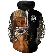 Load image into Gallery viewer, Vizsla Hunting Dog Custom Name Hoodie Shirt for Hunter FSD4690
