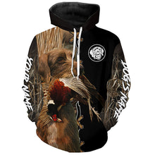 Load image into Gallery viewer, Pudelpointer Hunting Dog Custom Name Hoodie Shirt for Hunter FSD4691