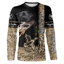 Load image into Gallery viewer, Black Labs Retriever Dog Duck Hunting waterfowl camo Shirts for Duck Hunters FSD3925