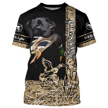 Load image into Gallery viewer, Black Labs Retriever Dog Duck Hunting waterfowl camo Shirts for Duck Hunters FSD3925