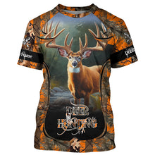 Load image into Gallery viewer, Best Whitetail Deer hunting Orange camo custom name 3D All over print Shirts Personalized gift for Hunters FSD2094