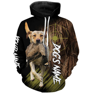 Yellow Labrador Retriever Custom Name Hunting Dog Shirts for Hunter, Gifts for Hunters FSD4551