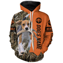 Load image into Gallery viewer, Beagle Hunting dog customized Name all over printed Shirt, Beagle hunting Gift for hunters FSD4141