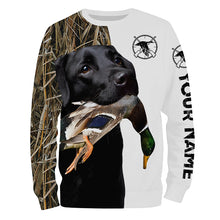 Load image into Gallery viewer, Duck hunting with Black lab custom Name 3D All over print shirt, hoodie, long sleeves Hunting gifts FSD437