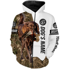 Load image into Gallery viewer, Pheasant Hunting with Deutsch Langhaar (German Longhaired Pointer) Custom Name All over print Shirts FSD3643