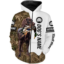 Load image into Gallery viewer, Duck Hunting with Boykin Spaniel dog Custom Name Camo Full Printing Shirts, Personalized Hunting gift - FSD2783