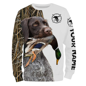 Duck Hunting With Dog Deutsch Drahthaar Customize Name Shirts, Personalized Gifts - FSD2786
