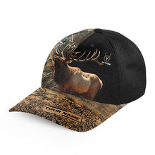 Load image into Gallery viewer, Elk Hunting Camouflage Custom Name 3D Hat - Outdoor Cap Hunting Gifts for Elk Hunter FSD3547