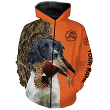 Load image into Gallery viewer, Pheasant hunting with English Springer Spaniel (black and white) Dogs Custom 3D All over print Shirts FSD3775