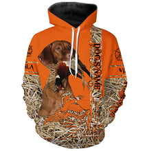 Load image into Gallery viewer, Vizsla Dog Pheasant Hunting Blaze Orange Hunting Shirts, Pheasant Hunting Clothing FSD4170