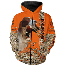 Load image into Gallery viewer, Irish Red &amp; White Setter Dog Pheasant Hunting Blaze Orange Hunting Shirts, Pheasant Hunting Clothing FSD4174