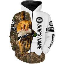 Load image into Gallery viewer, Duck Hunting Dog Chessie Chesapeake Bay Retriever Customize Name Camo Full Printing Shirts FSD3432