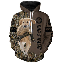 Load image into Gallery viewer, Golden Retriever Hunting dog customized Name Shirt, camo and brown color FSD4672