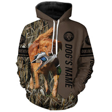 Load image into Gallery viewer, Red Golden Retriever Hunting dog customized Name Shirt, camo and brown color FSD4680