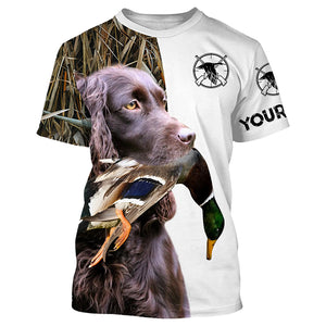 Duck Hunting With Dog Boykin Spaniel Custom Name 3D Full Printing Shirts For Men Women - Personalized Hunting Gifts FSD1878