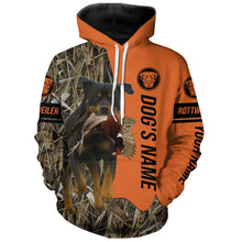 Load image into Gallery viewer, Rottweiler Hunting Dog Customized Name All over printed Shirts, Personalized Hunting Gifts FSD4198