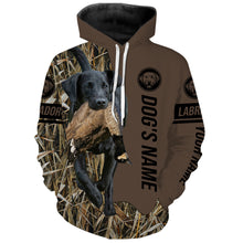 Load image into Gallery viewer, Black Labrador Retriever Hunting Dog Custom Name Camo Shirts, Hunting Gifts FSD4074KYC