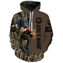 Load image into Gallery viewer, Black Labrador Retriever Hunting Dog Custom Name Camo Shirts, Hunting Gifts FSD4074KYC