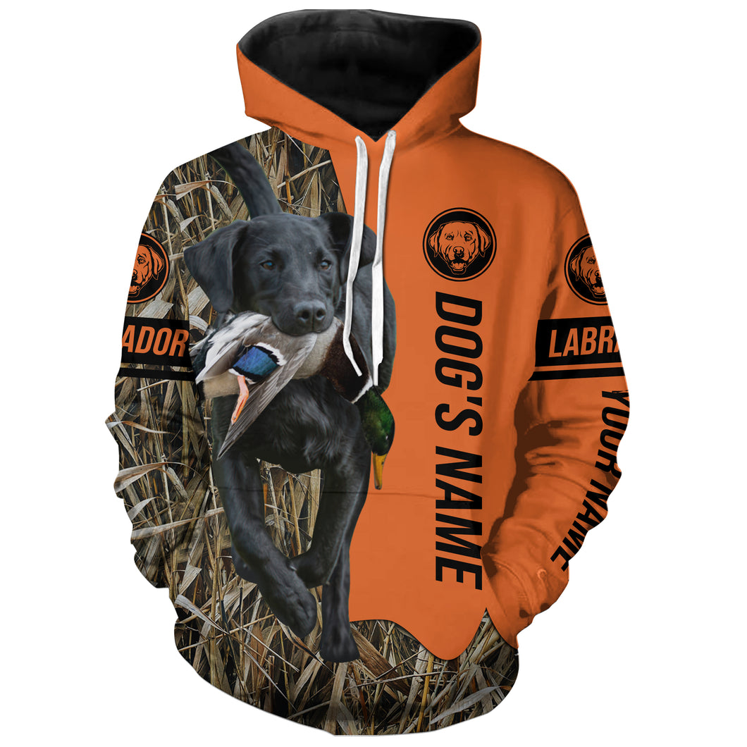 Black Labrador Retriever Hunting Dog Customized Name Shirts for Hunters FSD4074