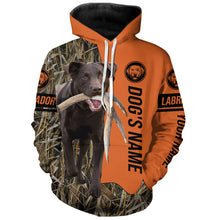 Load image into Gallery viewer, Chocolate Labrador Retriever Hunting Dog Customized Name Shirts for Hunters FSD4076