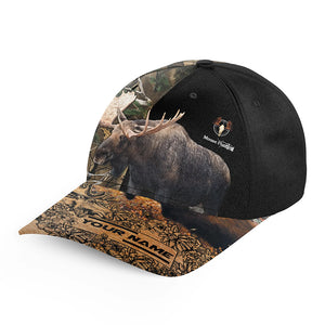 Moose Hunting Camouflage Custom Name 3D Hat - Outdoor Cap Hunting Gifts for Moose Hunter FSD2198