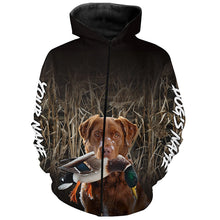 Load image into Gallery viewer, Duck Hunting Waterfowl Camo Chesapeake Bay Retriever Dog Hunting Shirts, Personalized Duck Hunting clothes FSD4544