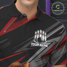 Load image into Gallery viewer, Personalized Team Jersey Men's Custom Cowboy Duck Bowling Polo &amp; 1/4 Zip Shirt |Red NHT1204