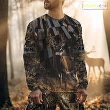 Load image into Gallery viewer, Deer Hunter Camo Hunting Hoodie For Men – Realistic Buck Design NHT334