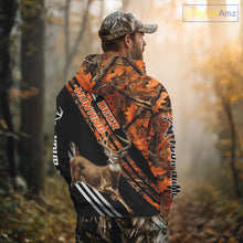 Load image into Gallery viewer, Running Deer Hunting Shirt – Autumn Camo Design, Custom Name for Hunters NHT341