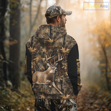 Load image into Gallery viewer, Forest Camo Deer Hunting Shirt, Deer Buck With Full All Over 3D For Deer Hunters NHT344