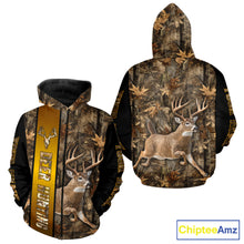 Load image into Gallery viewer, Forest Camo Deer Hunting Shirt, Deer Buck With Full All Over 3D For Deer Hunters NHT344