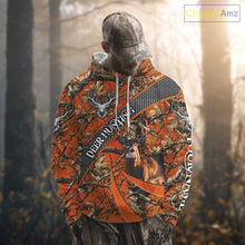 Load image into Gallery viewer, Orange Camo Deer Hunting Shirt 3D All Over Print Personalized Team Name Gift for Hunters NHT12