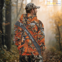 Load image into Gallery viewer, Orange Camo Deer Hunting Shirt 3D All Over Print Personalized Team Name Gift for Hunters NHT12