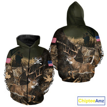 Load image into Gallery viewer, Whitetail Deer Hunting Shirt, Best Gifts for Deer Hunters, Hunting Hoodie For Men NHT351