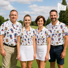 Load image into Gallery viewer, Custom Patriotic Womens Golf Polo Shirt With Beer Print – Personalized USA Golf Team Polo 