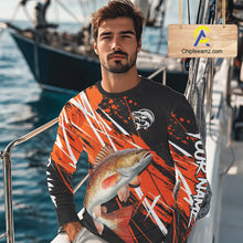 Load image into Gallery viewer, Personalized Redfish Fishing Tournament , Red Drum Saltwater Fishing Shirts Long Sleeve NHT467