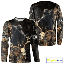 Load image into Gallery viewer, Deer Hunting Grim Reaper Camouflage Shirts for Deer Hunters, Hunting Hoodie For Men NHT358
