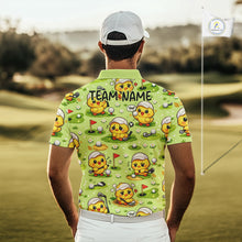 Load image into Gallery viewer, Funny Chicken Golf Polo Shirt For Men, Cute Chicken With Golf Shirts For Team NHT542