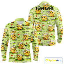 Load image into Gallery viewer, Funny Chicken Golf Polo Shirt For Men, Cute Chicken With Golf Shirts For Team NHT542