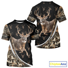 Load image into Gallery viewer, Best Deer Hunting Shirt Black Camo 3D Custom Name, Season Deer Hunting, Whitetail Deer Shirt NHT132