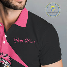 Load image into Gallery viewer, Funny Pink Flamingo Golf Polo Shirt For Men, Custom Flamingo Golf Shirt For Team NHT543