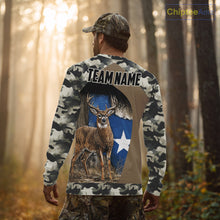 Load image into Gallery viewer, Custom Big Buck Deer Hunting 3D All Over Print Camo with Texas Flag Outdoor Hunting Apparel NHT32