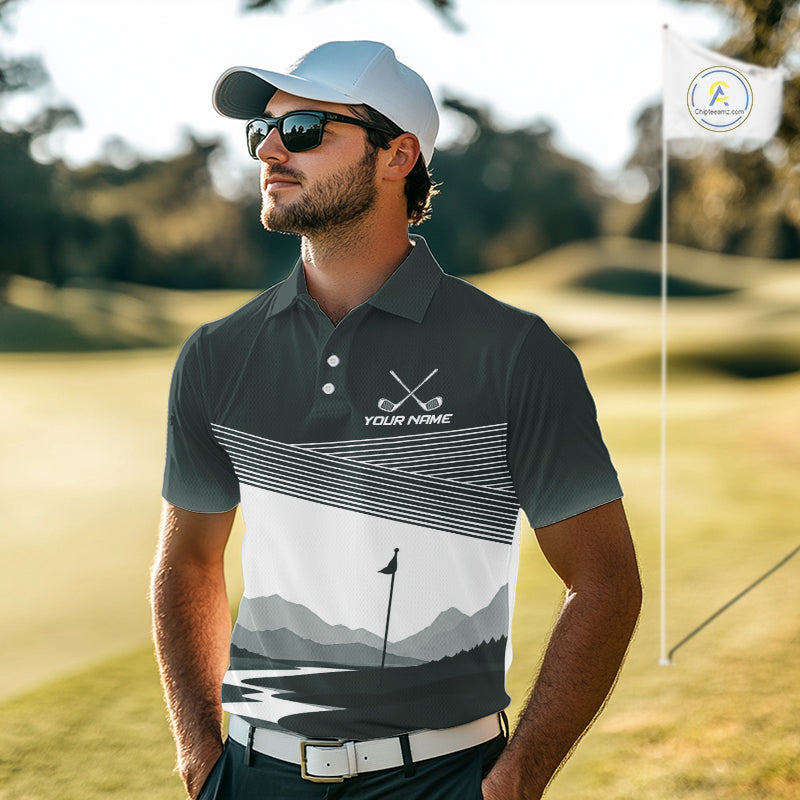 Personalized Golf Polo Shirt Custom Name Golf Club Polo For Men Golf Tournament Apparel|Green 